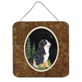 Micasa 6 x 6 in. Starry Night Bernese Mountain Dog Aluminium Metal Wall or Door Hanging Prints MI235693